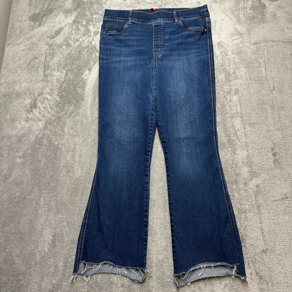 Spanx Dark Wash Jean XL Pull-On Women's Flare Leg Tummy Control